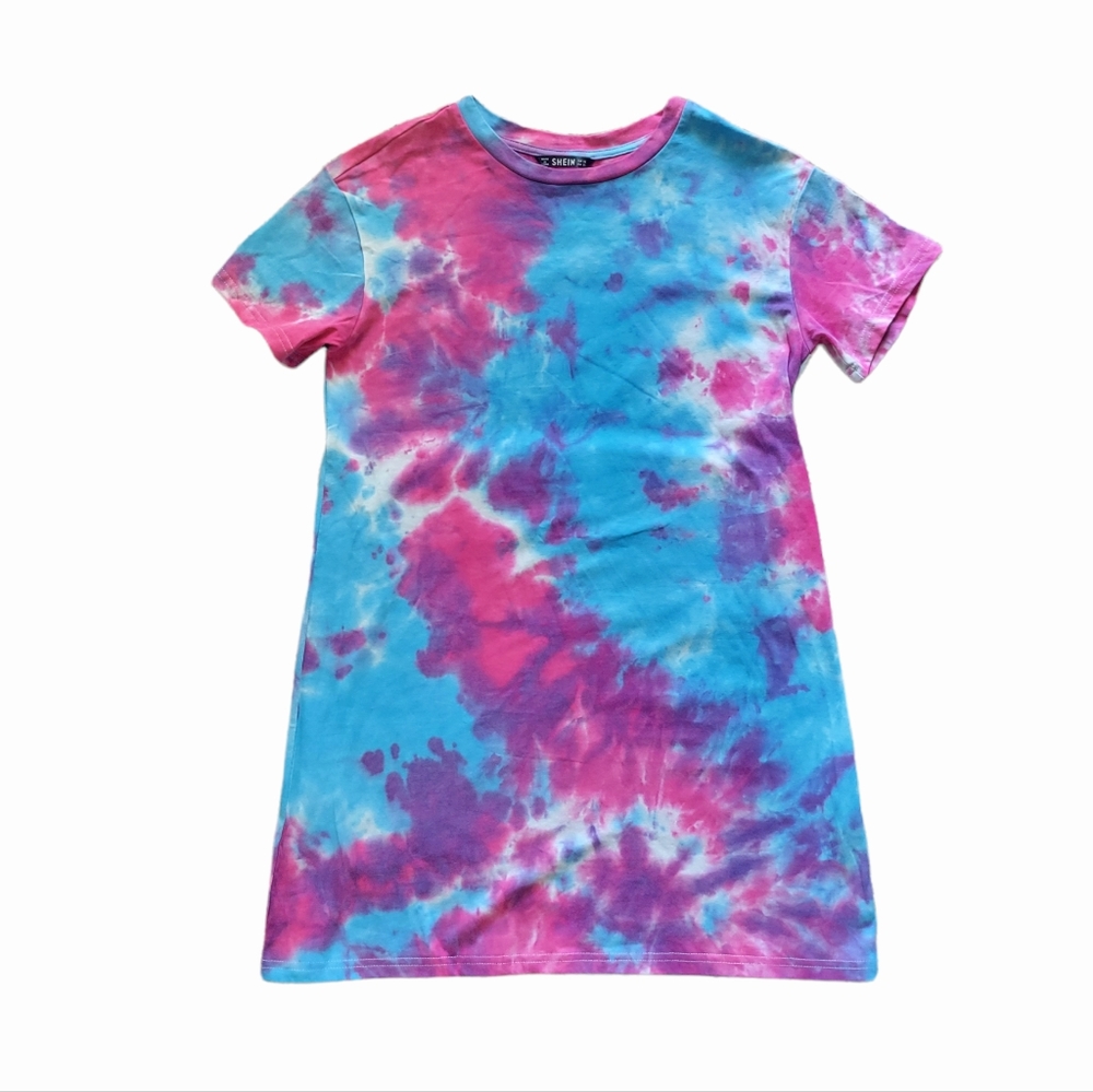 Shein Tie Dye T-Shirt Dress Size XS - Picture 1 of 6